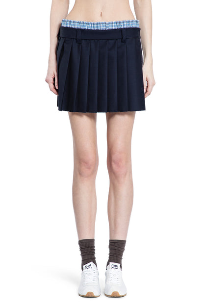 MIU MIU WOMAN BLUE SKIRTS