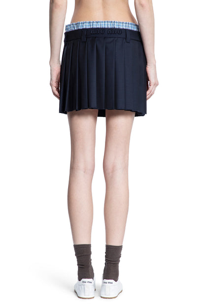 MIU MIU WOMAN BLUE SKIRTS