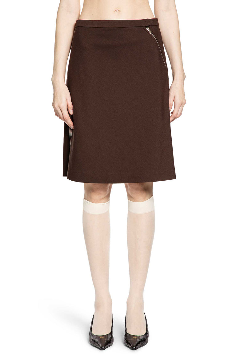 Fabric Stitch Knit Skirt