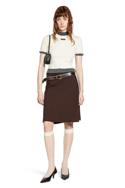 Fabric Stitch Knit Skirt