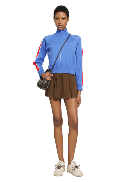 Garment-Dyed Cotton Mini Skirt