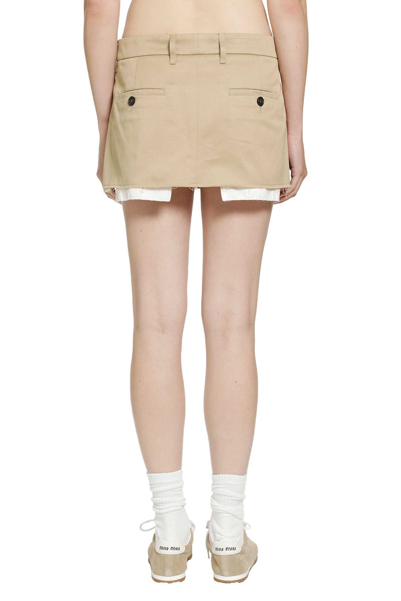 MIU MIU Chino Mini Skirt woman