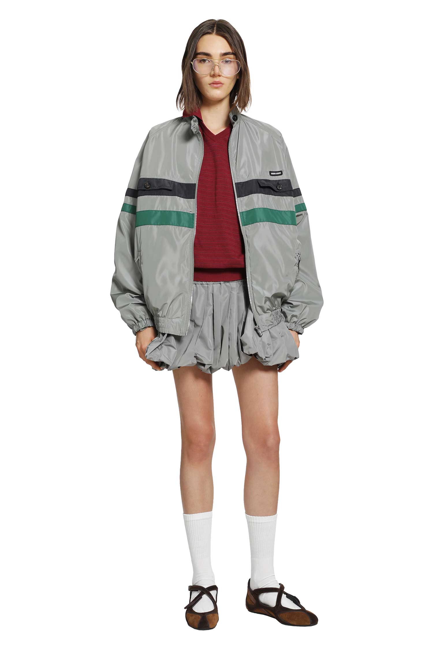 MIU MIU Technical Fabric Mini Skirt woman