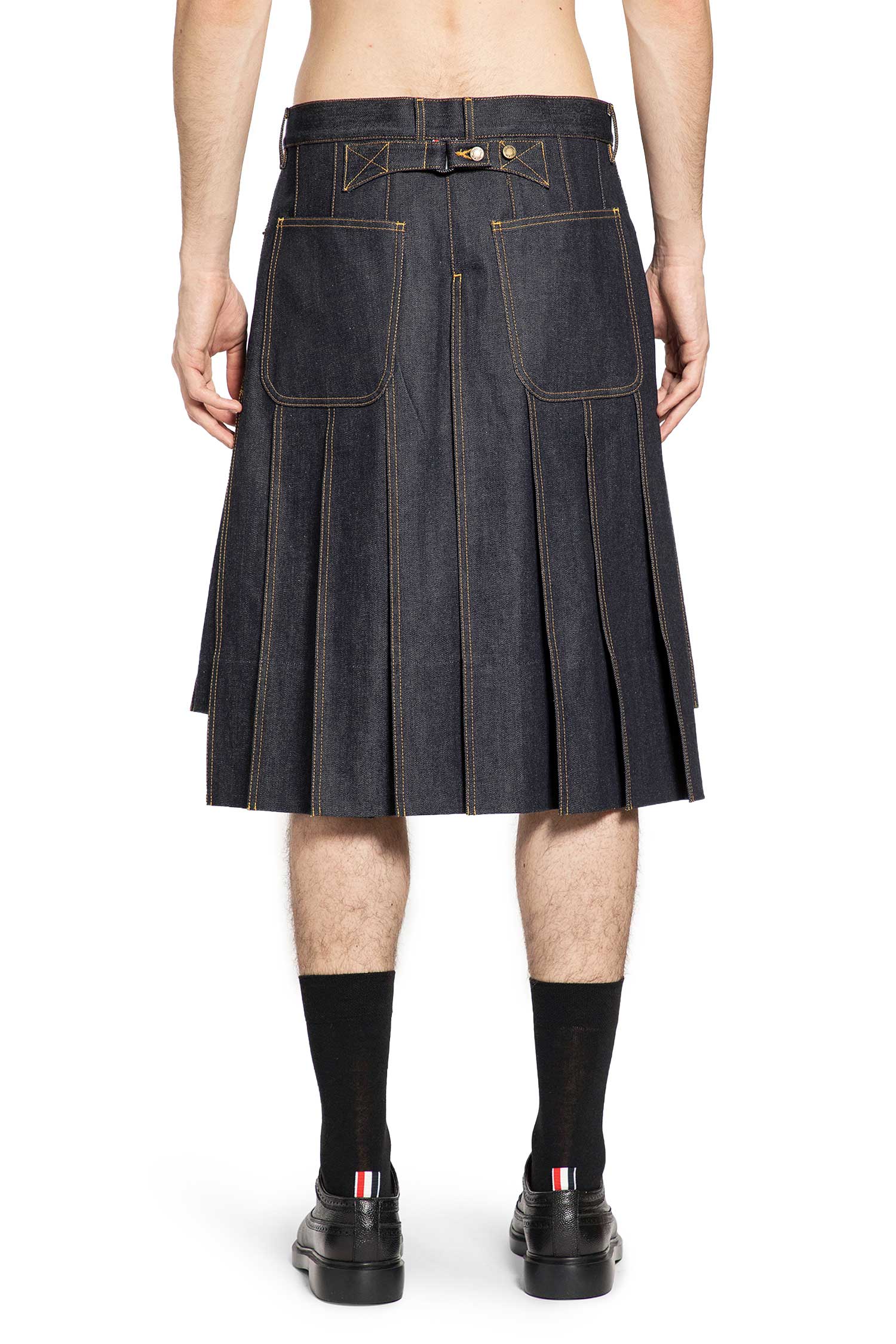 5 Pocket Pleated Skirt in Japanese Selvedge Denim