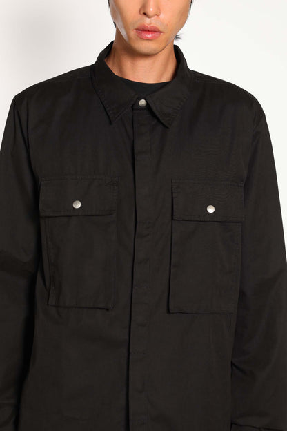 Cotton Nylon Canvas Pocket Shirt