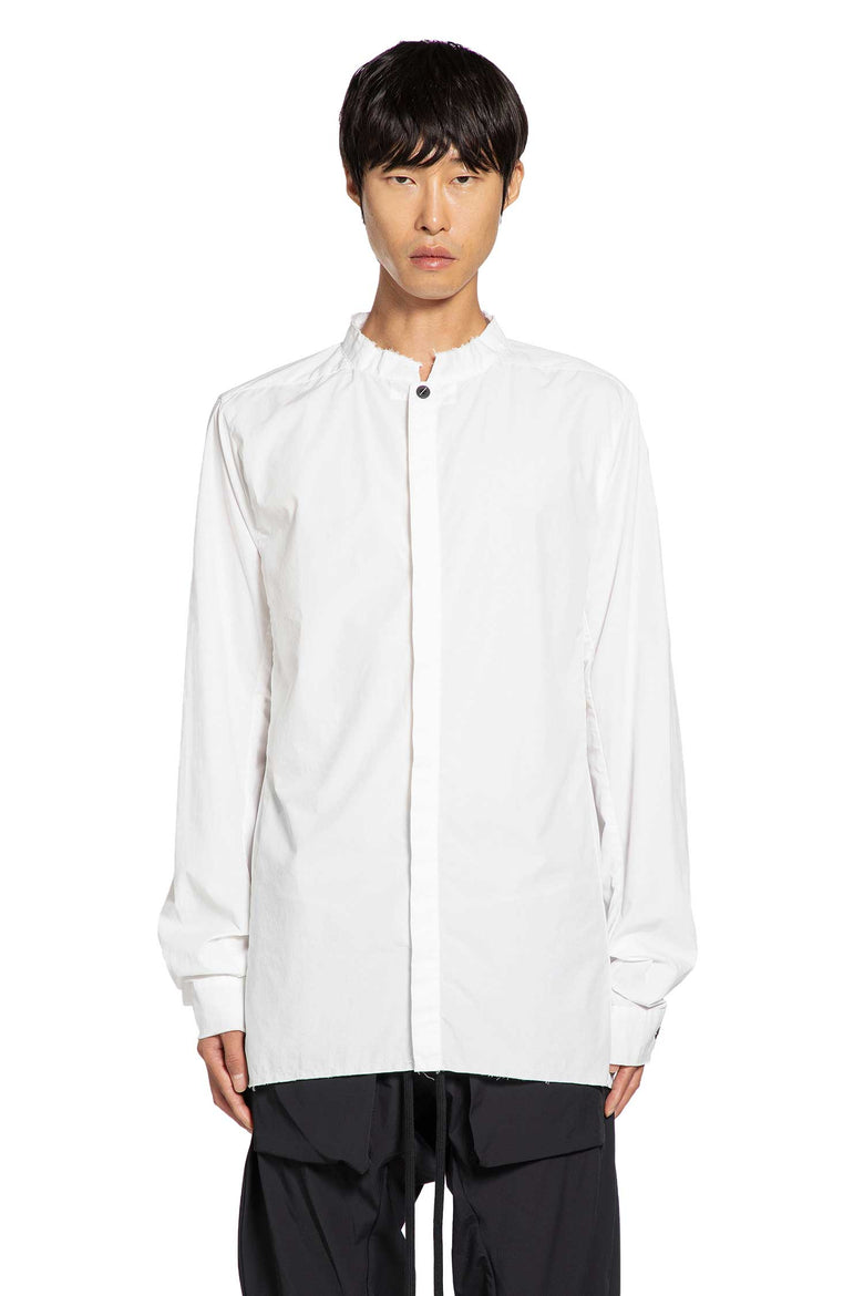 Cotton Poplin Stand Collar Shirt
