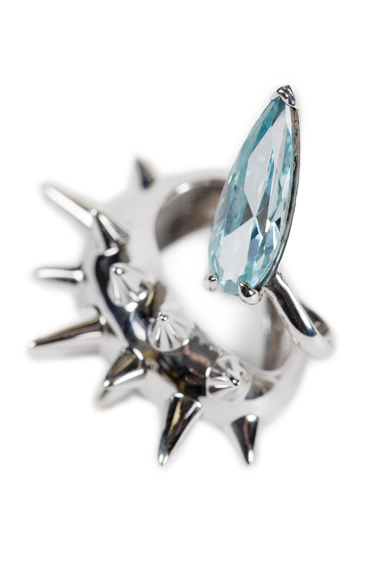 Mini Spike Alien Aqua Ear Cuff