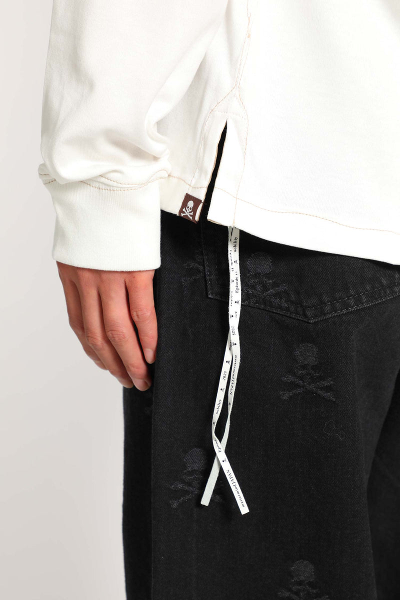 Stitched Skull Long Sleeve T-Shirt - Antonioli.eu