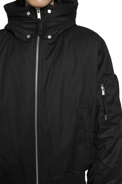 Hooded Cotton Bomber Jacket