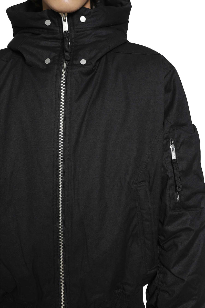 THOM KROM Hooded Cotton Bomber Jacket man