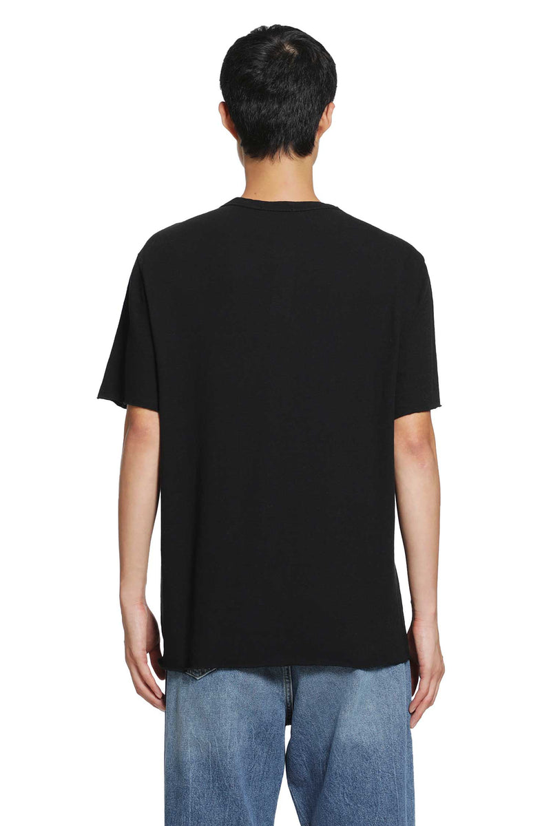 JAMES PERSE Slub Jersey Short Sleeve Henley T-Shirt man