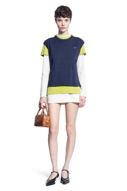 MIU MIU WOMAN MULTICOLOR T-SHIRTS & TANK TOPS