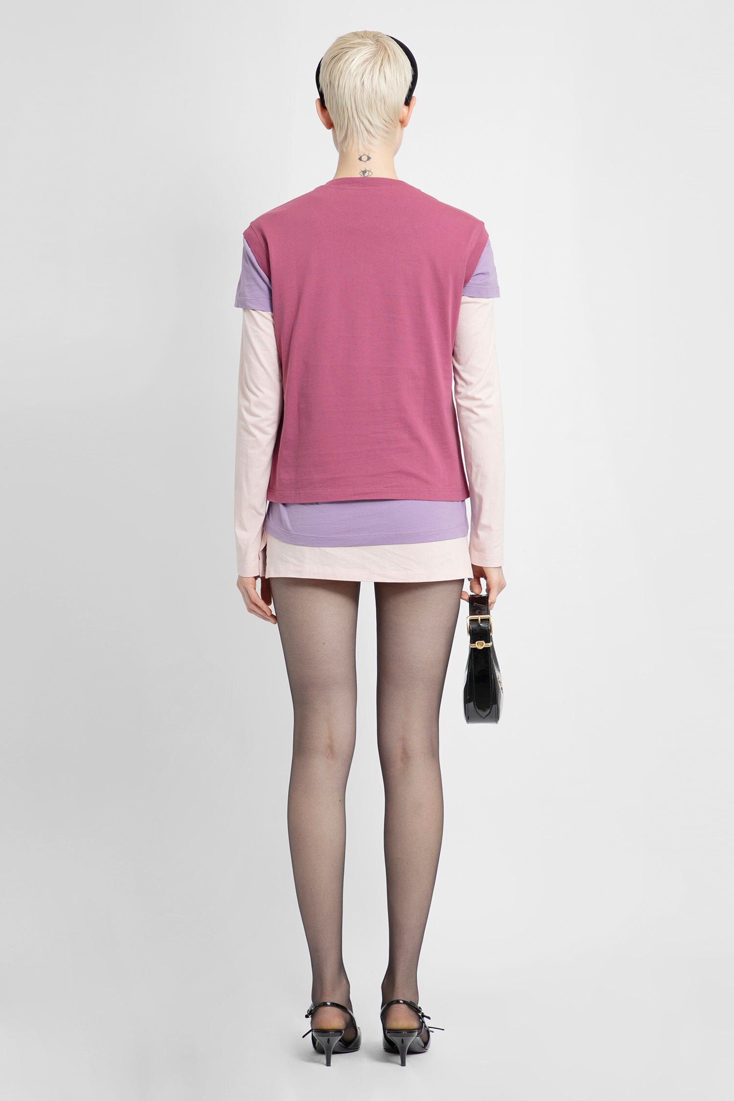 MIU MIU WOMAN MULTICOLOR T-SHIRTS & TANK TOPS