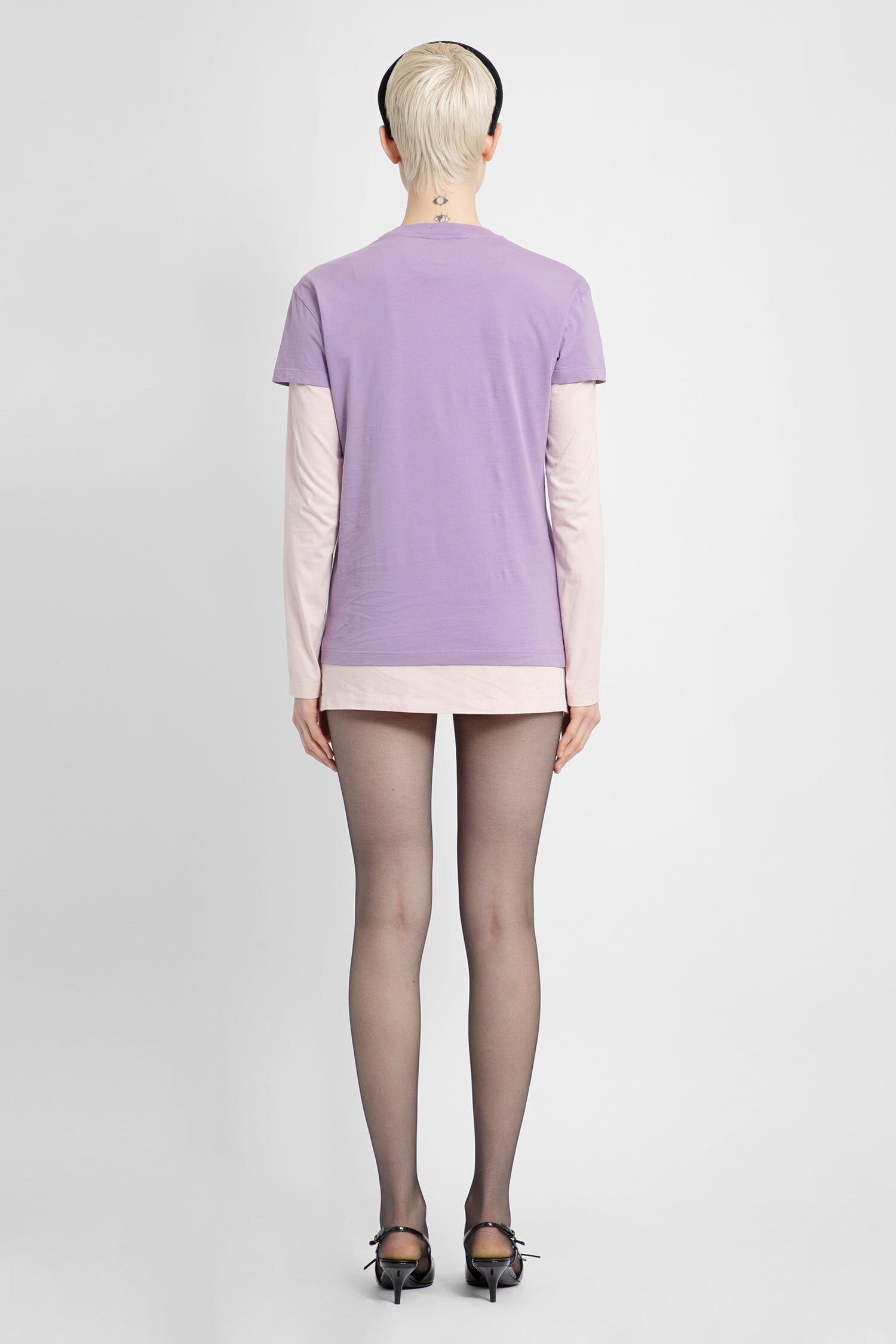 MIU MIU WOMAN MULTICOLOR T-SHIRTS