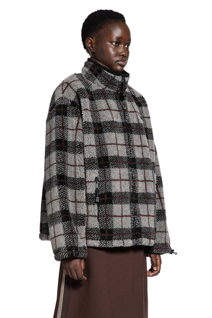 Check Fleece Zip-Up Jacket