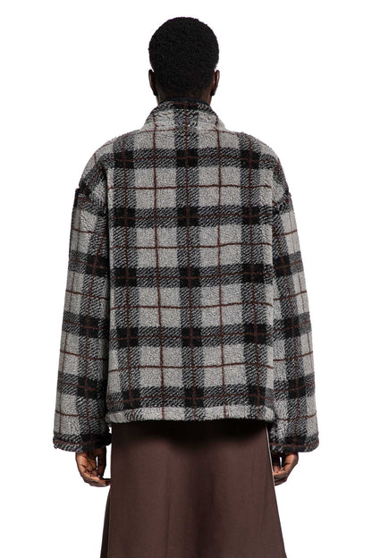 Check Fleece Zip-Up Jacket