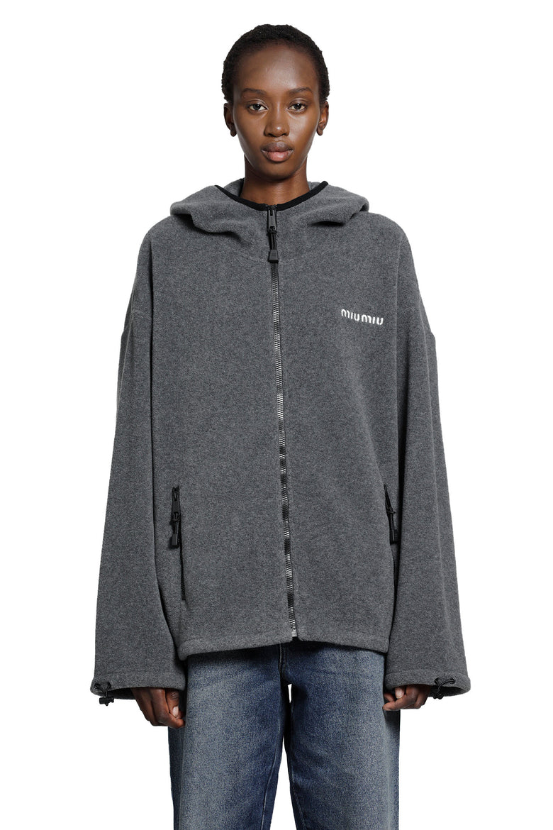 MIU MIU Oversized Fleece Sweatshirt woman