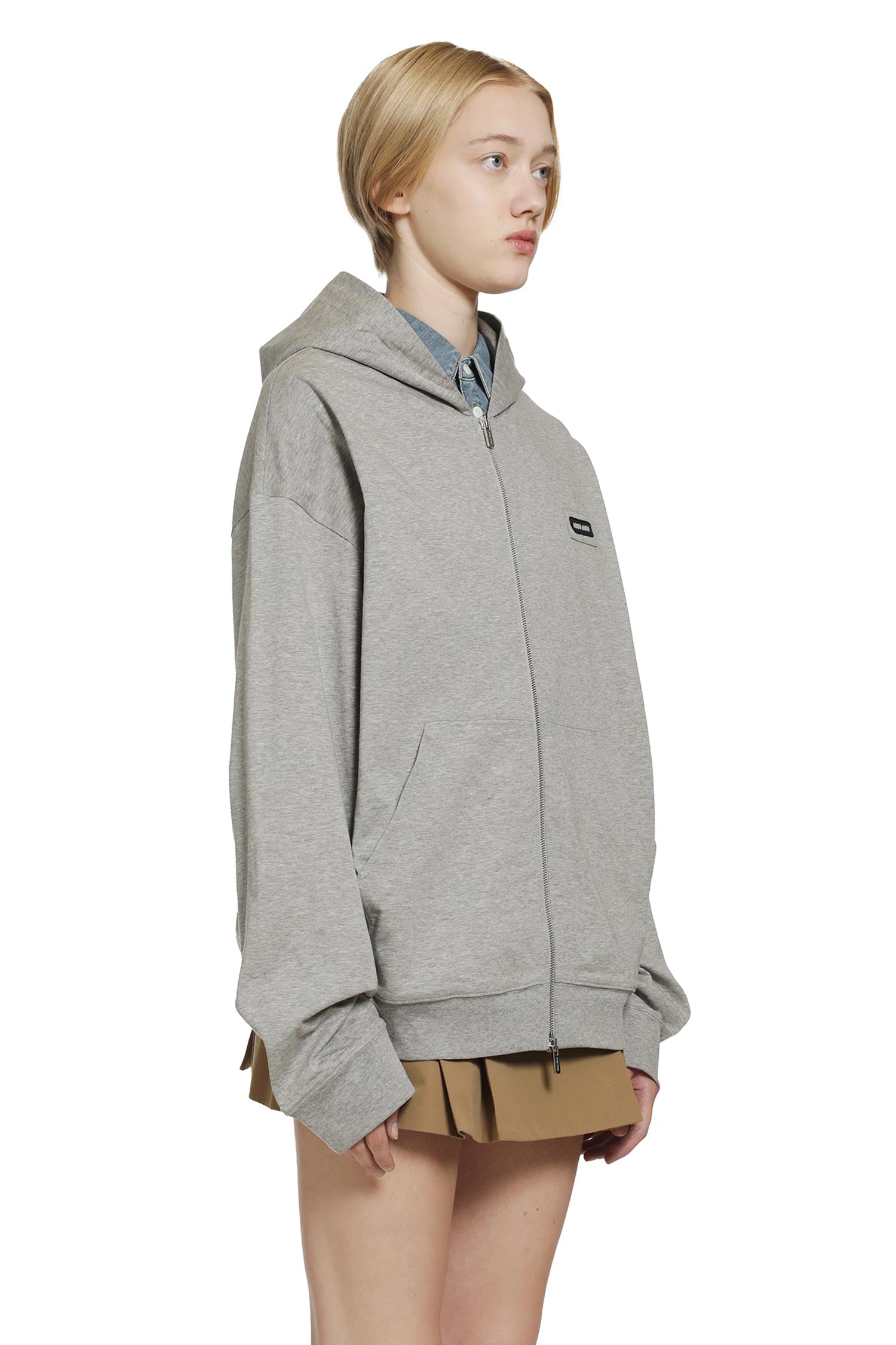 MIU MIU Cotton Jersey-Zip-Up Hoodie woman