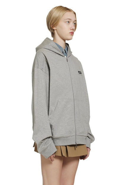 Cotton Jersey-Zip-Up Hoodie