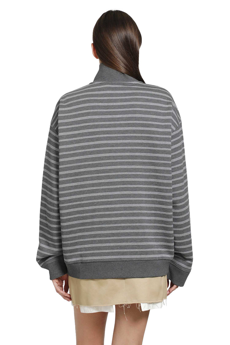 MIU MIU Striped Cotton Fleece Jacket woman