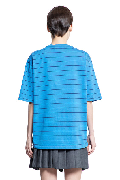 MIU MIU WOMAN BLUE T-SHIRTS & TANK TOPS