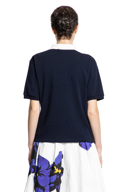 MIU MIU WOMAN BLUE T-SHIRTS & TANK TOPS