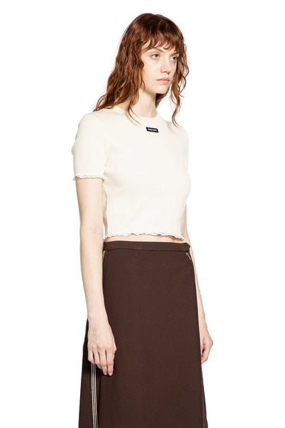 Cotton Rib and Lace Crop Top
