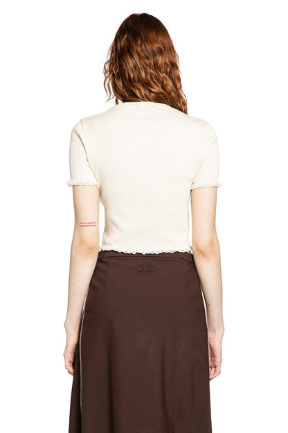 Cotton Rib and Lace Crop Top