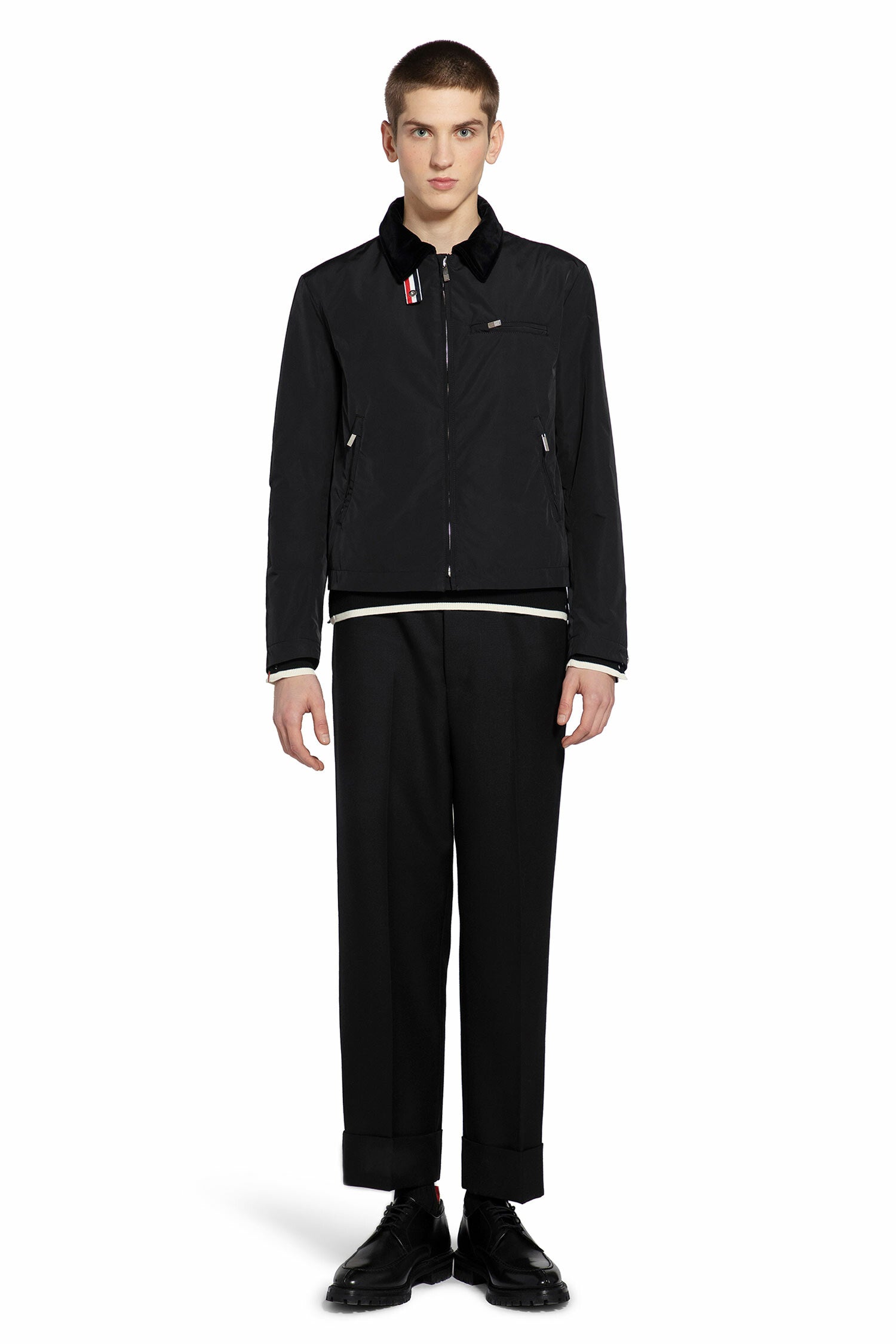 THOM BROWNE MAN BLACK JACKETS