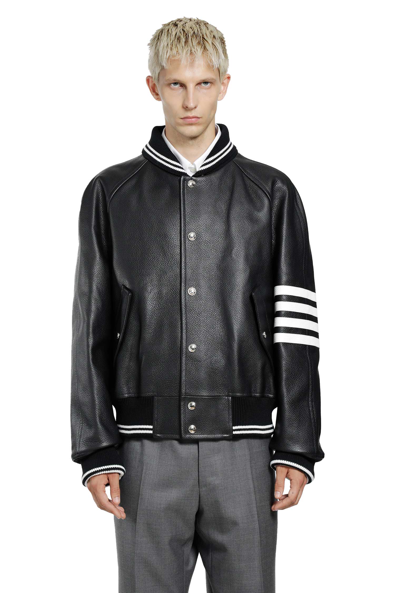 4-Bar Leather Bomber