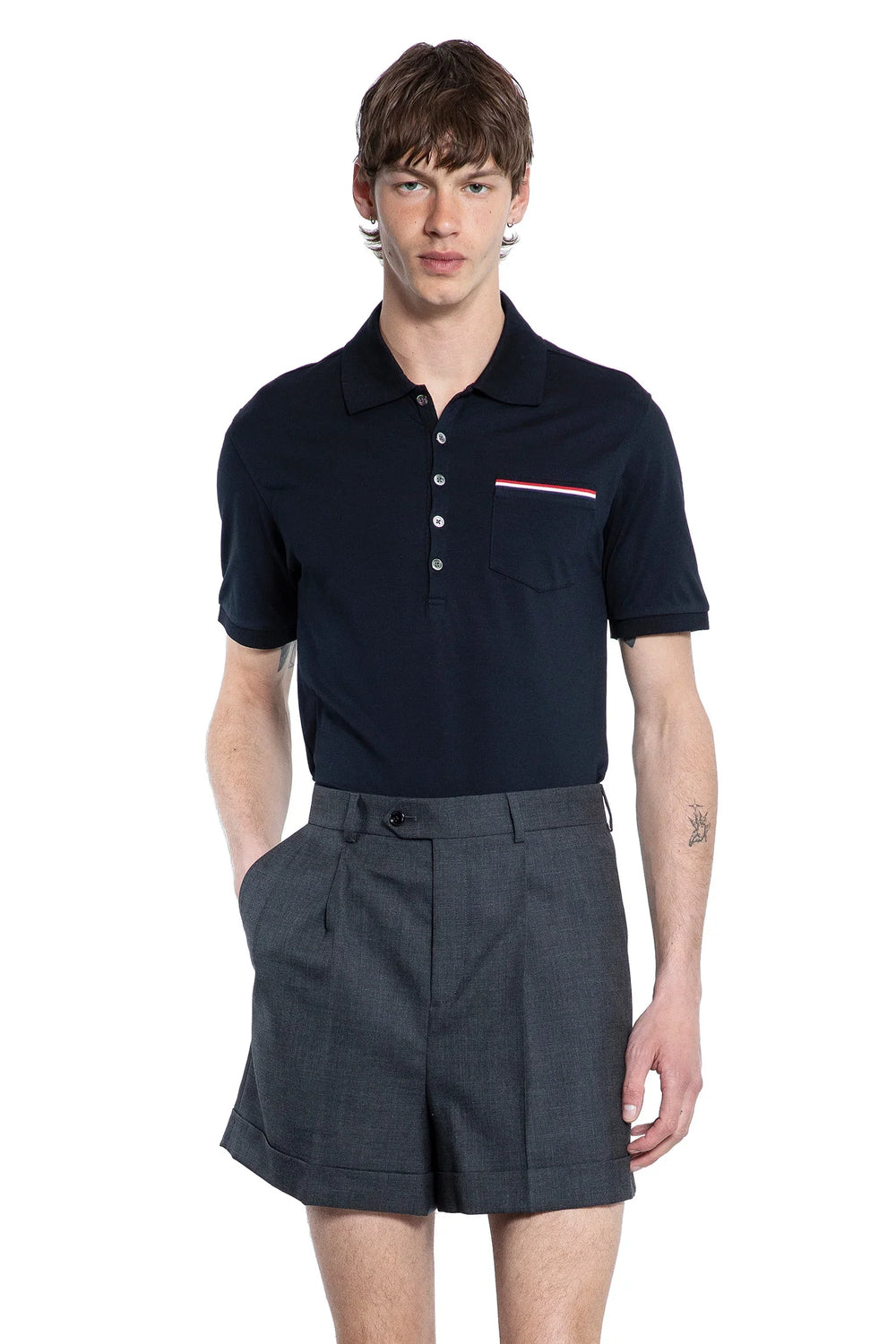 THOM BROWNE MAN BLUE T-SHIRTS & TANK TOPS - Antonioli.eu