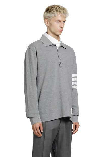 Cotton Piqué 4-Bar Long Sleeve Polo