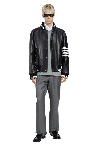 Cotton Piqué 4-Bar Long Sleeve Polo