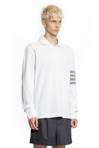 Cotton Piqué 4-Bar Long Sleeve Polo