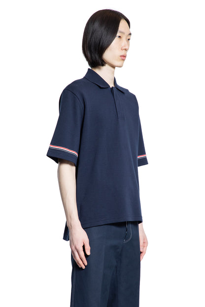 THOM BROWNE MAN BLUE T-SHIRTS & TANK TOPS