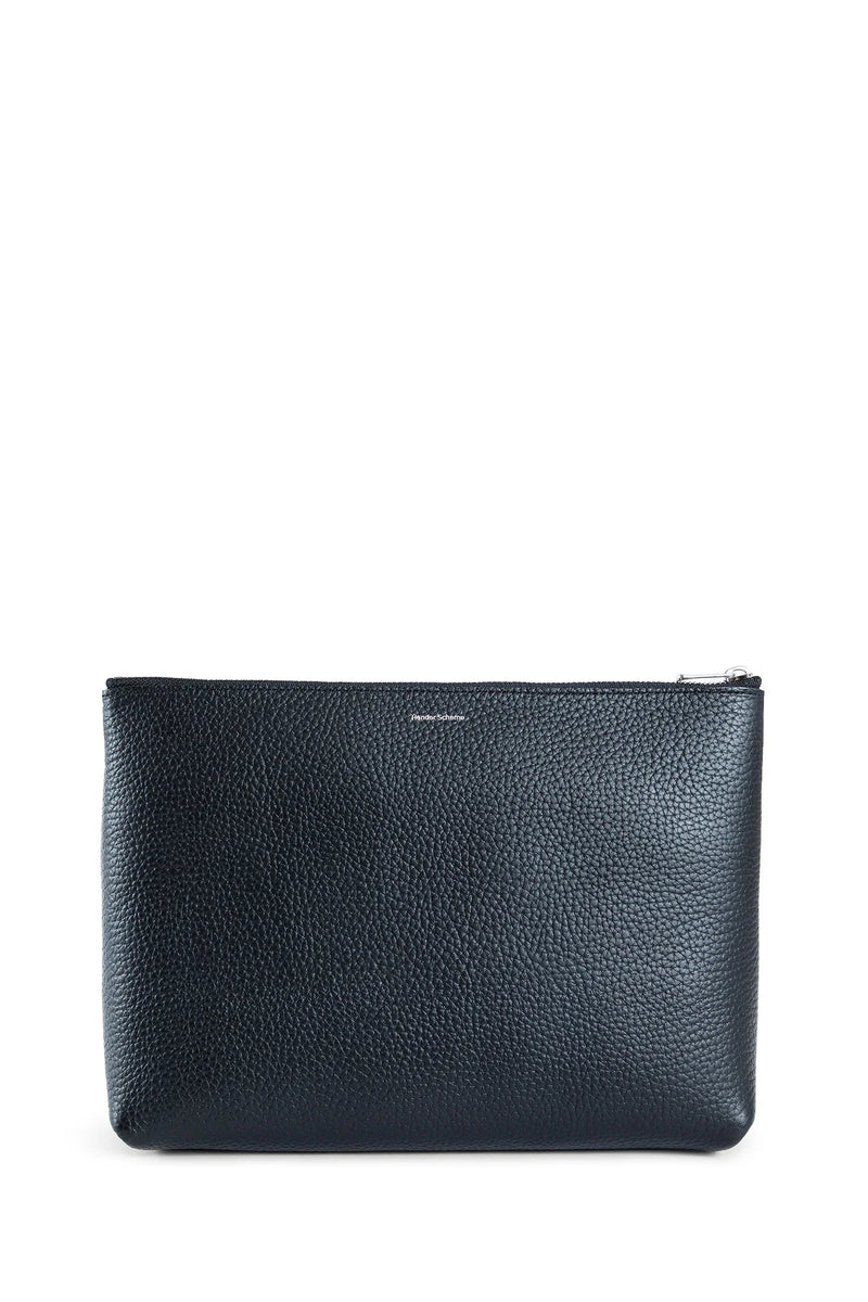 Large Pebbled Leather Zip Pouch - Antonioli.eu