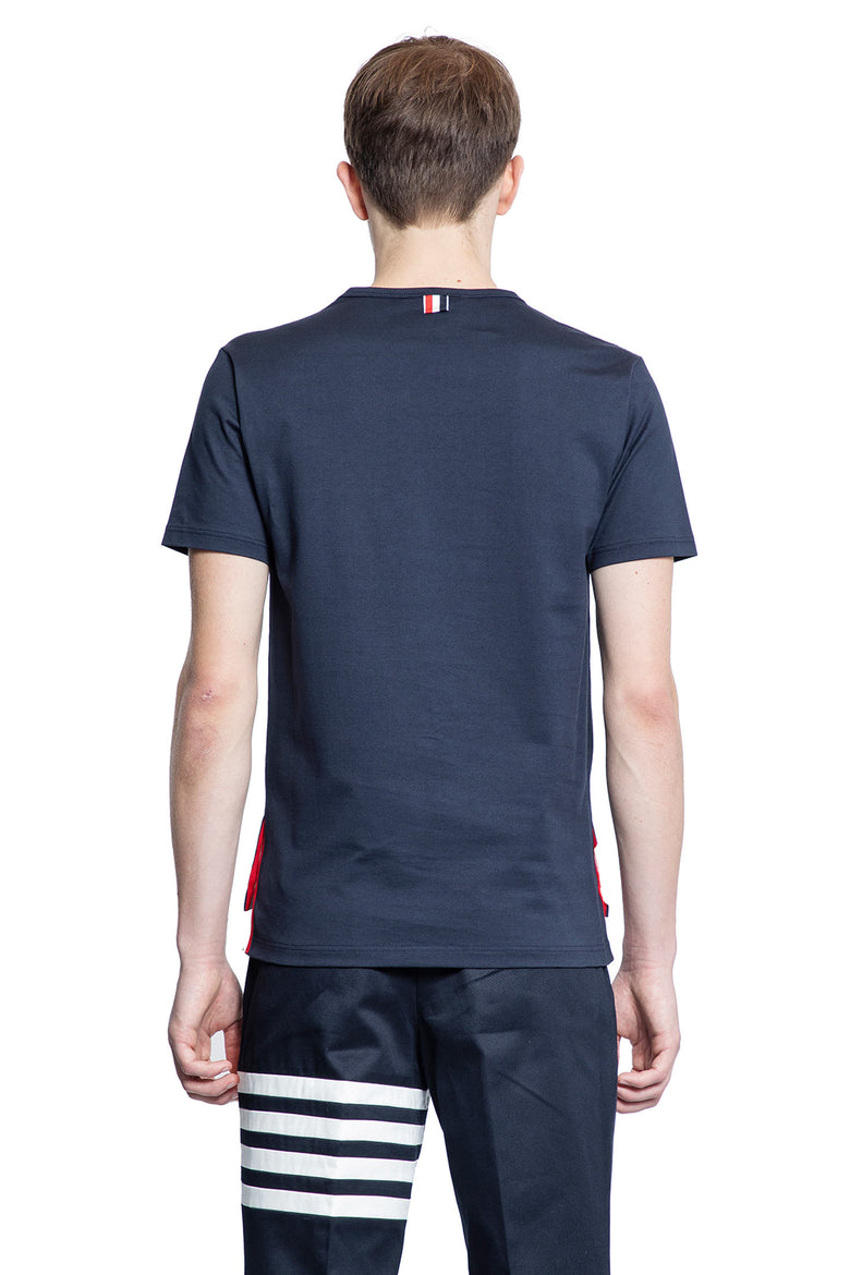 THOM BROWNE MAN BLUE T-SHIRTS & TANK TOPS