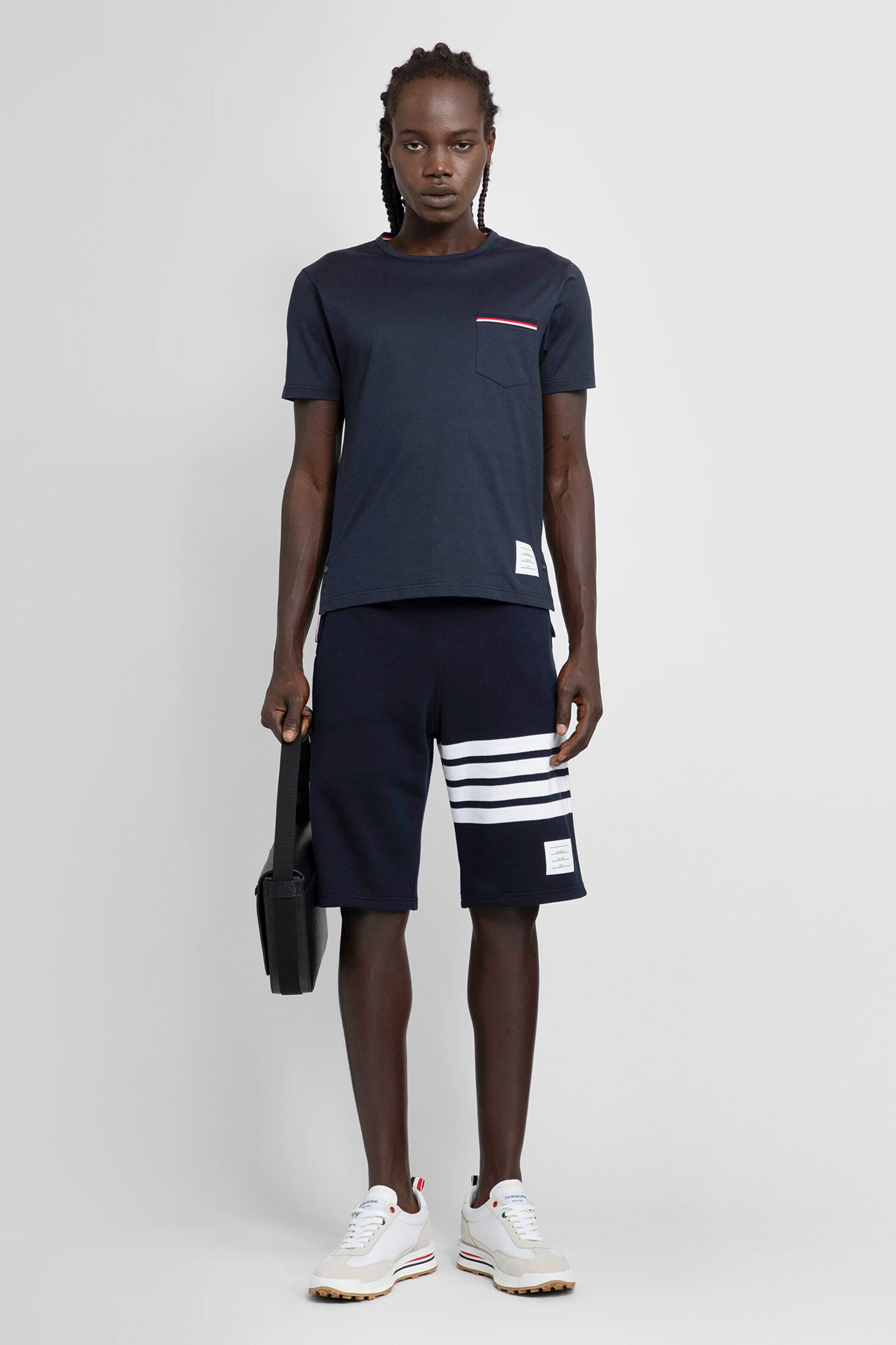 THOM BROWNE MAN BLUE T-SHIRTS & TANK TOPS