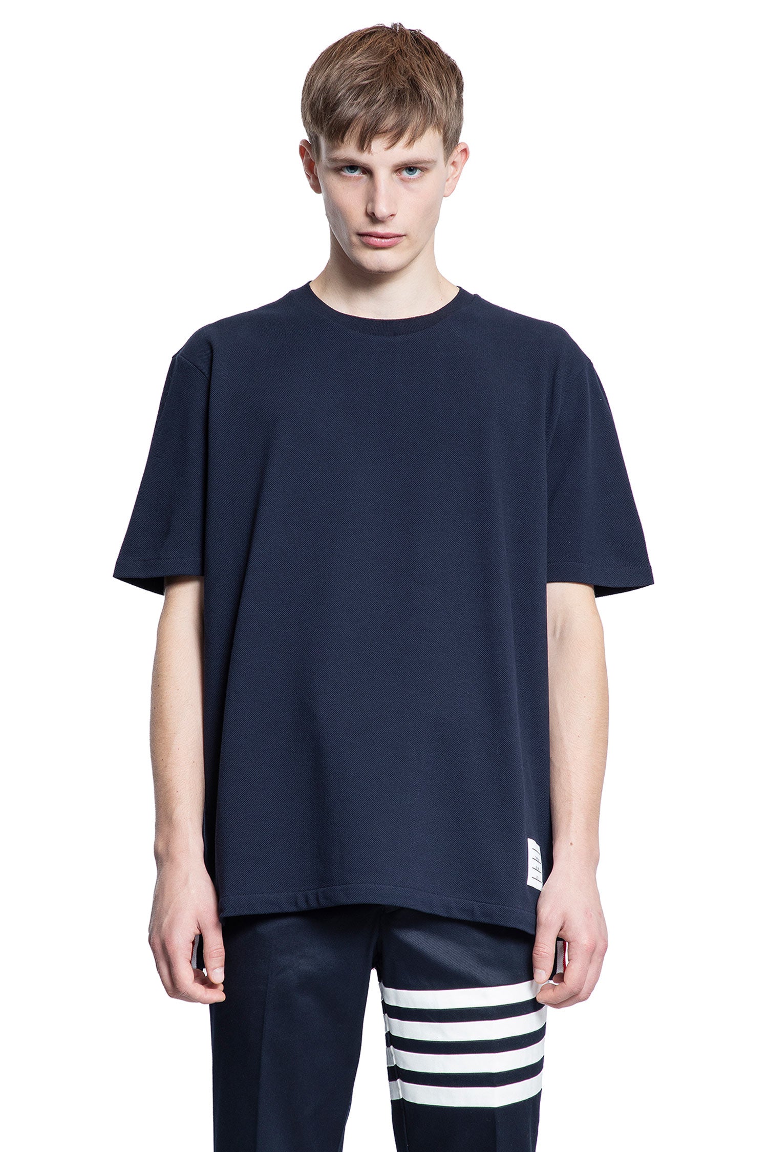 THOM BROWNE MAN BLUE T-SHIRTS & TANK TOPS