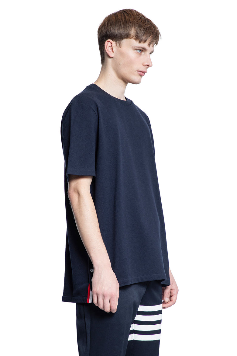 THOM BROWNE MAN BLUE T-SHIRTS & TANK TOPS