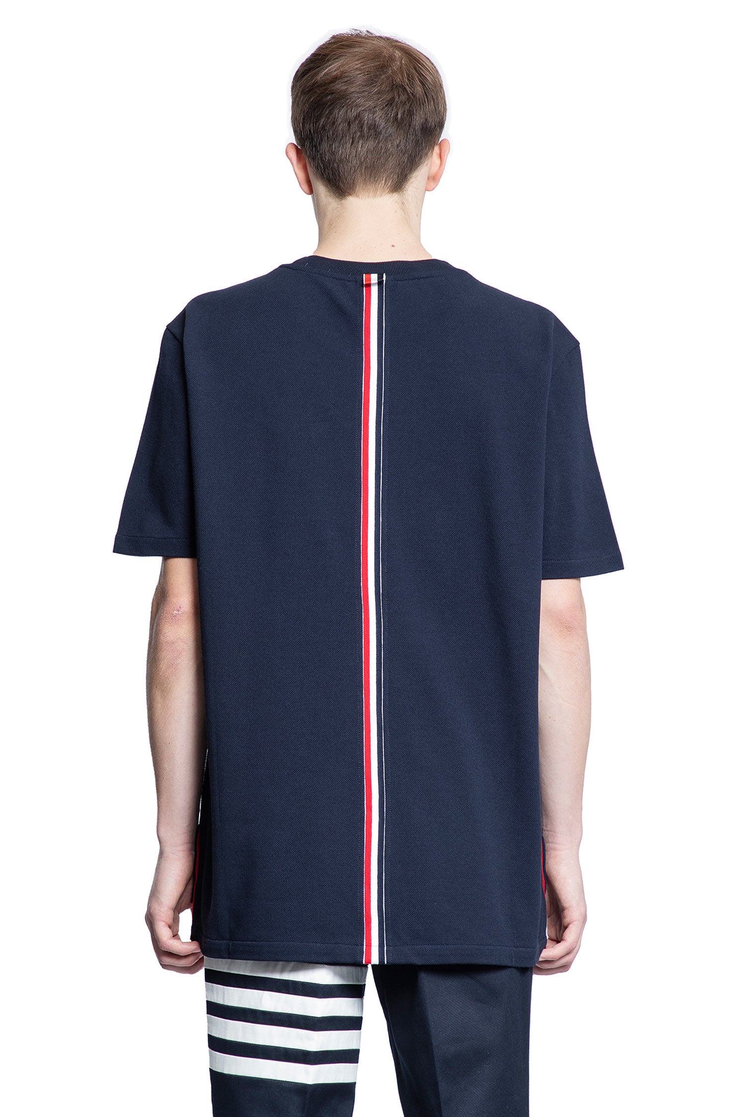 THOM BROWNE MAN BLUE T-SHIRTS & TANK TOPS