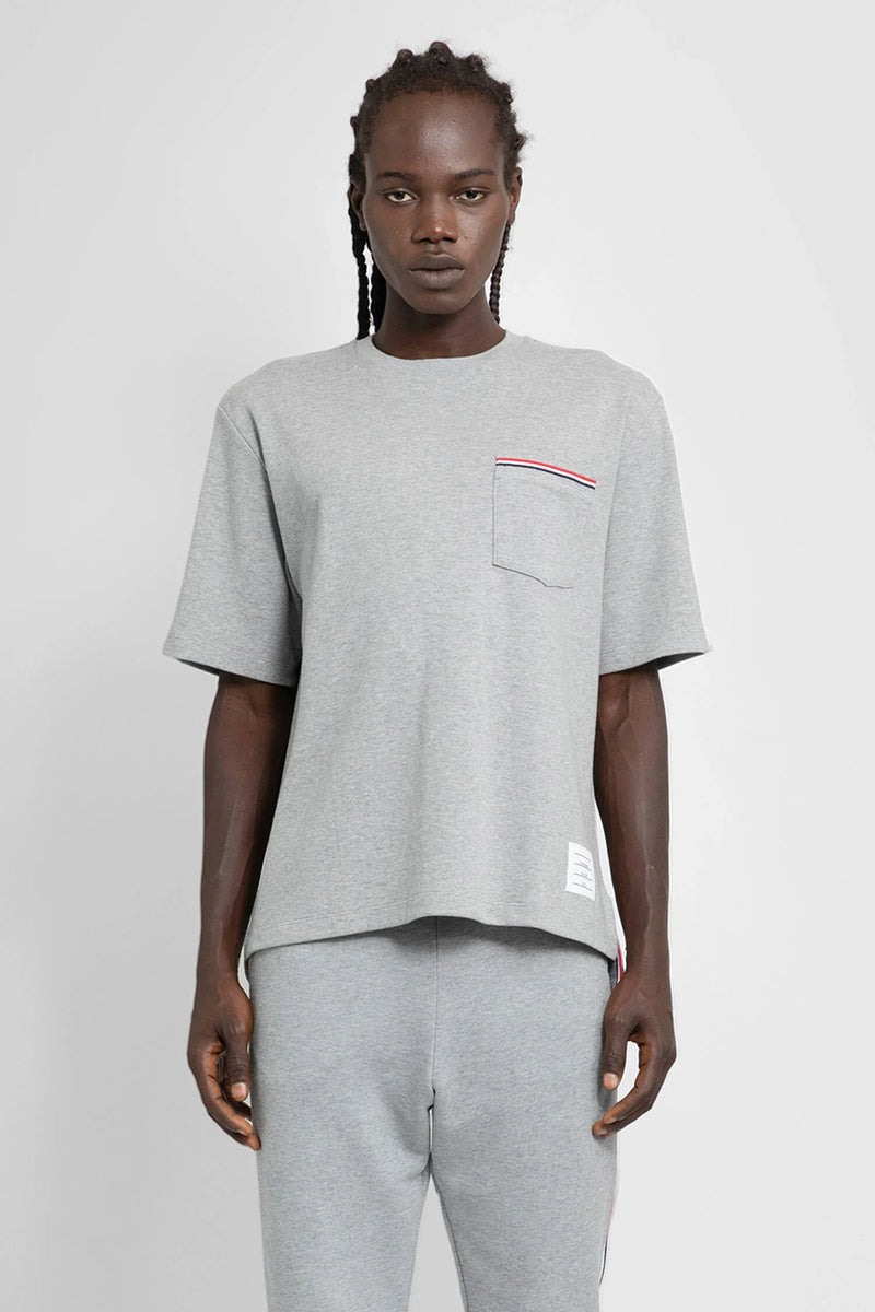 THOM BROWNE Oversized Milano Cotton T-Shirt man