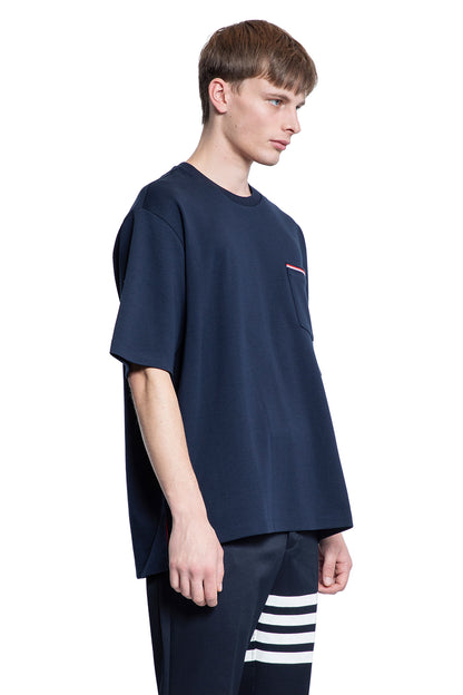 THOM BROWNE MAN BLUE T-SHIRTS & TANK TOPS