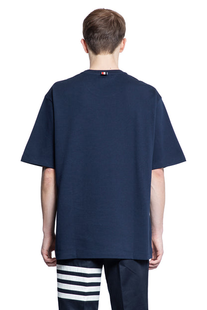 THOM BROWNE MAN BLUE T-SHIRTS & TANK TOPS