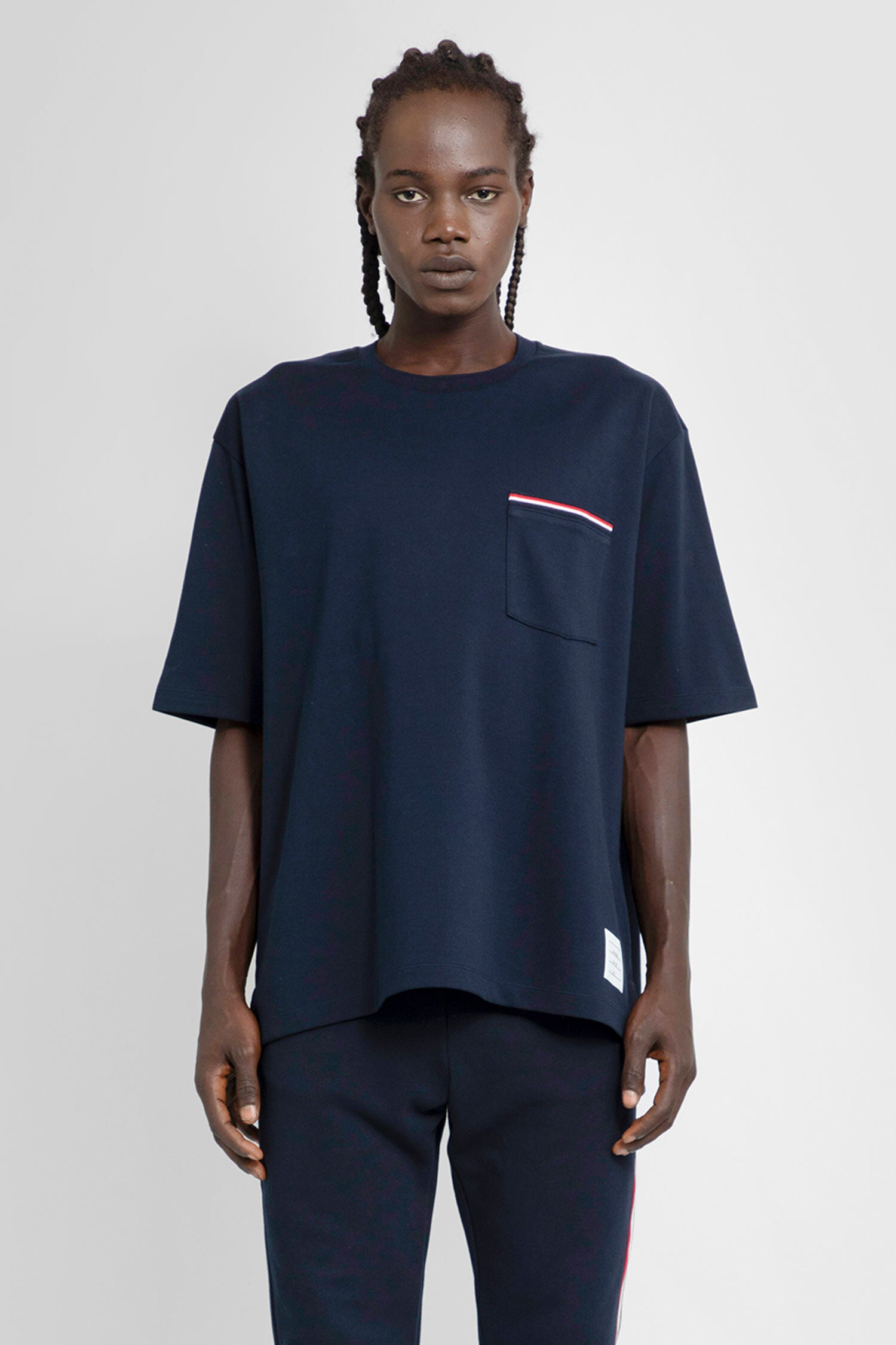 THOM BROWNE MAN BLUE T-SHIRTS