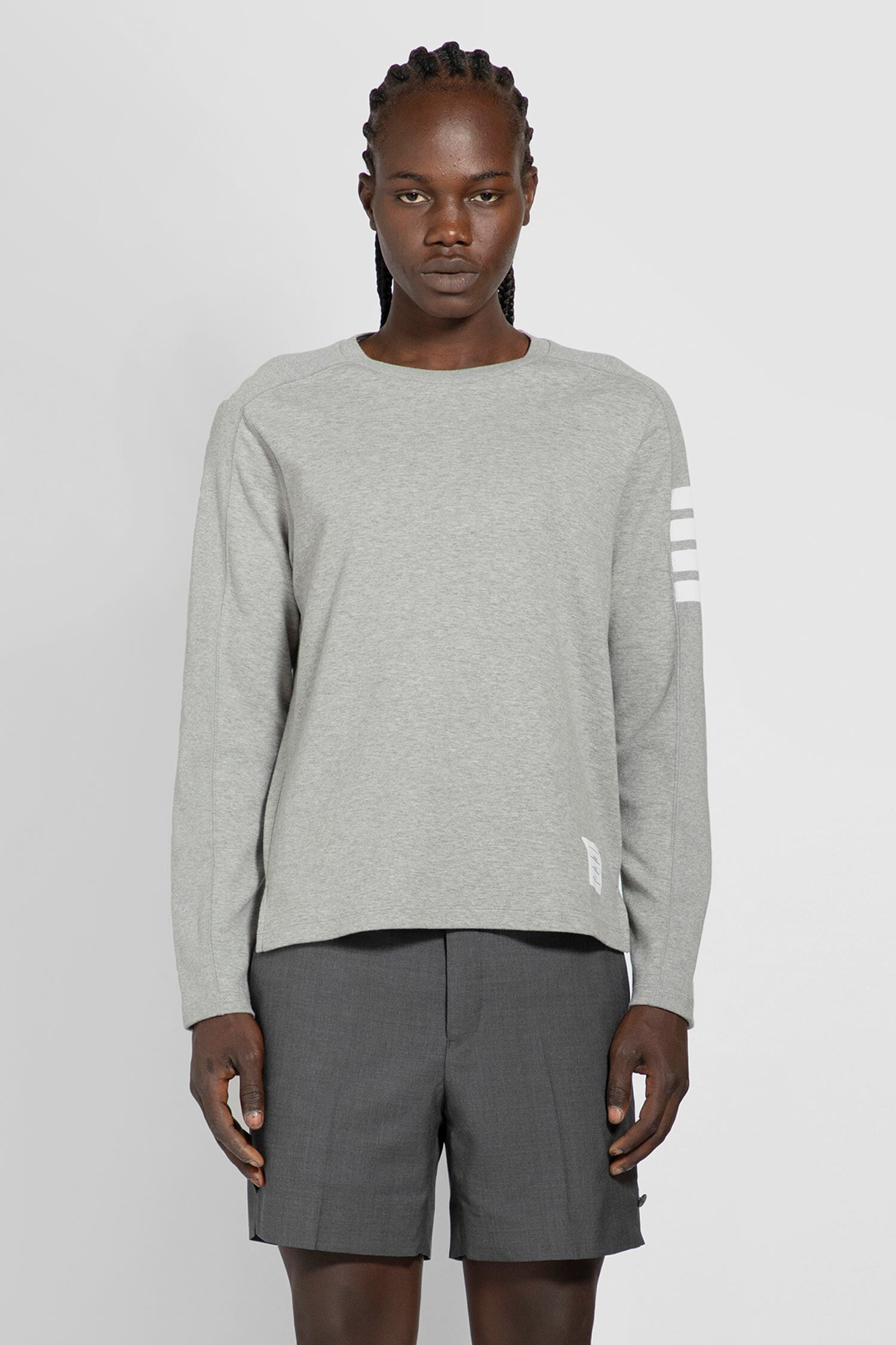 THOM BROWNE MAN GREY T-SHIRTS & TANK TOPS