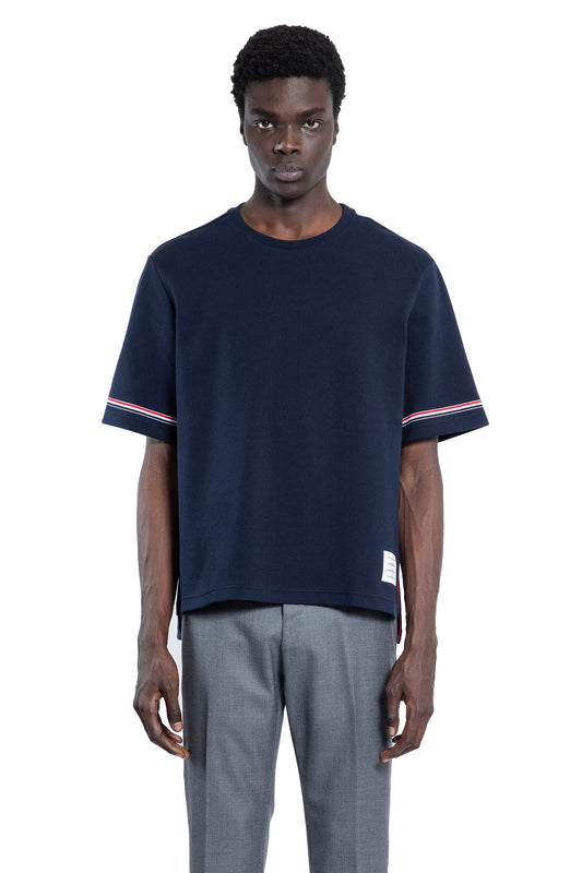 THOM BROWNE MAN BLUE T-SHIRTS & TANK TOPS