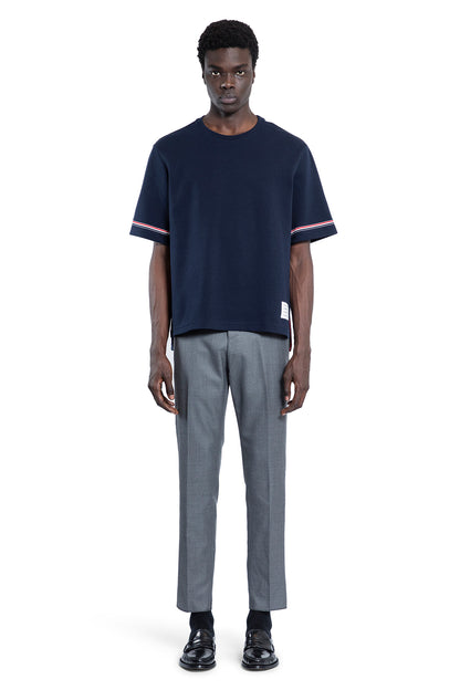 THOM BROWNE MAN BLUE T-SHIRTS & TANK TOPS