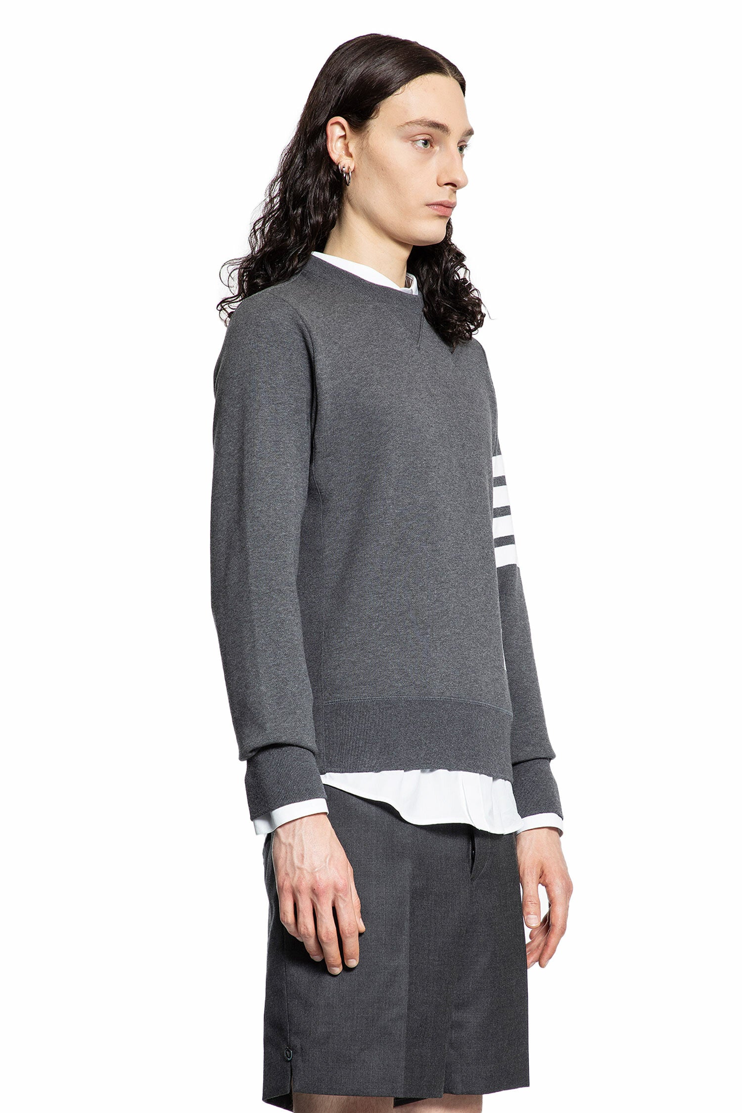 THOM BROWNE MAN GREY SWEATSHIRTS