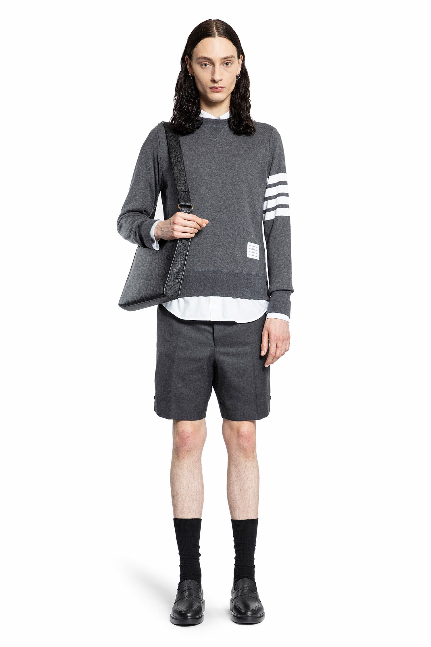 THOM BROWNE MAN GREY SWEATSHIRTS